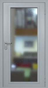 Однопольная противопожарная дверь eiw60 RAL 7040 с максимальным остеклением