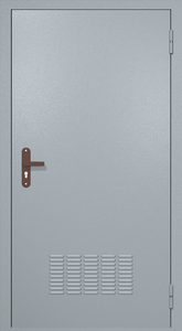 Однопольная техническая дверь RAL 7040 (вентиляция)