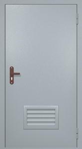 Однопольная техническая дверь RAL 7040 (вентиляция-жалюзи)