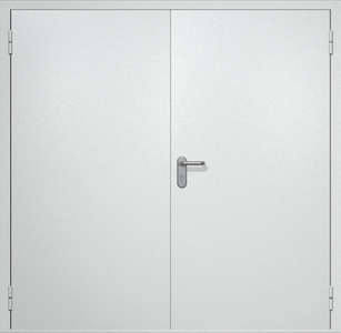 Двупольная противопожарная дверь ei60 RAL 9003