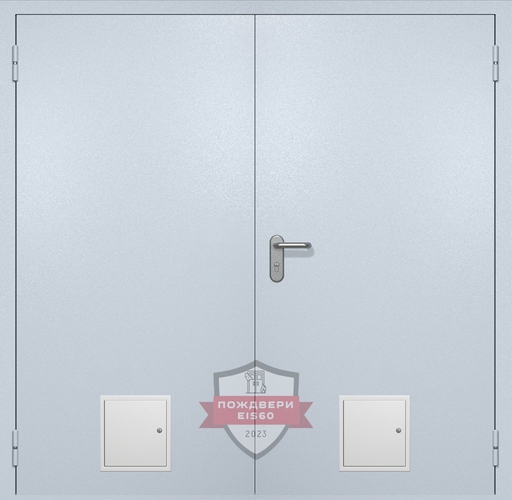 Двупольная противопожарная дверь ei60 RAL 7035 (стыковочный узел 2 шт) Двупольная противопожарная дверь ei60 RAL 7035 (стыковочный узел 2 шт)