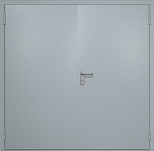 Двупольная противопожарная дверь ei60 RAL 7040