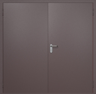 Двупольная противопожарная дверь ei60 RAL 8017 Двупольная противопожарная дверь ei60 RAL 8017