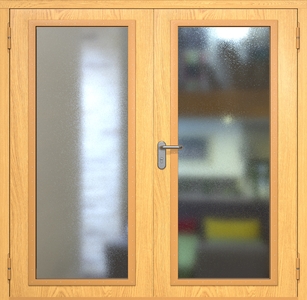 Двупольная противопожарная дверь eiw60 МДФ с максимальным остеклением (обе створки) Двупольная противопожарная дверь eiw60 МДФ с максимальным остеклением (обе створки)