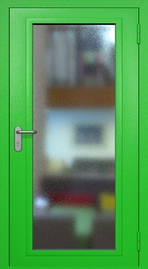 Однопольная противопожарная дверь eiw60 RAL 6038 с максимальным остеклением