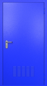 Однопольная стальная техническая дверь RAL 5002 (вентиляция)