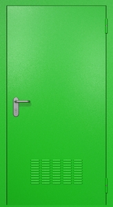 Однопольная стальная техническая дверь RAL 6038 (вентиляция) Однопольная стальная техническая дверь RAL 6038 (вентиляция)