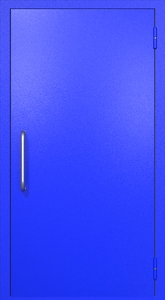 Однопольная техническая дверь RAL 5002 (ручка-скоба)