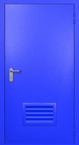 Однопольная техническая дверь RAL 5002 (вентиляция-жалюзи)