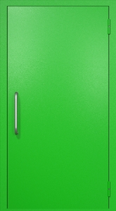 Однопольная техническая дверь RAL 6038 (ручка-скоба)