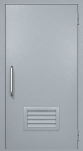Однопольная техническая дверь RAL 7040 (ручка-скоба, вентиляция-жалюзи) Однопольная техническая дверь RAL 7040 (ручка-скоба, вентиляция-жалюзи)