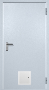 Однопольная противопожарная дверь ei60 RAL 7035 (стыковочный узел 1 шт)