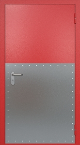 Однопольная противопожарная дверь ei60 RAL 3000 (широкий отбойник 2 шт)