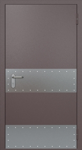 Однопольная противопожарная дверь ei60 RAL 8017 (узкий отбойник 2 шт)