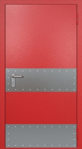 Однопольная противопожарная дверь ei60 RAL 3000 (узкий отбойник 2 шт)