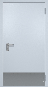 Однопольная противопожарная дверь ei60 RAL 7035 (узкий отбойник 2 шт)