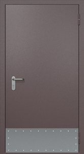 Однопольная противопожарная дверь ei60 RAL 8017 (узкий отбойник 2 шт)