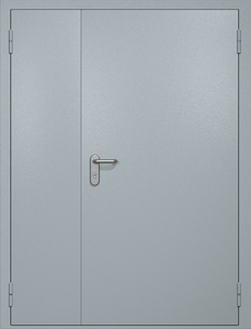 Полуторная противопожарная дверь ei60 RAL 7040