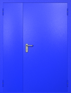 Полуторная противопожарная дверь ei60 RAL 5002 Полуторная противопожарная дверь ei60 RAL 5002