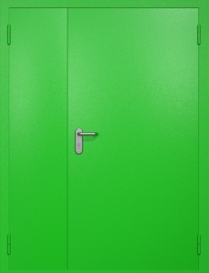 Полуторная противопожарная дверь ei60 RAL 6038 Полуторная противопожарная дверь ei60 RAL 6038