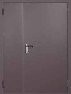 Полуторная противопожарная дверь ei60 RAL 8017