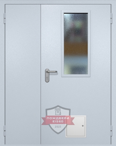 Полуторная противопожарная дверь ei60 RAL 7035 с узким стеклопакетом (стыковочный узел 1 шт) Полуторная противопожарная дверь ei60 RAL 7035 с узким стеклопакетом (стыковочный узел 1 шт)