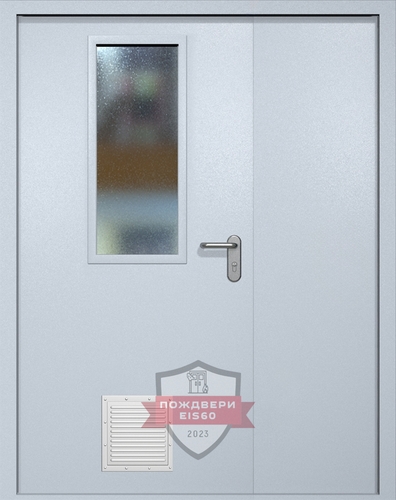 Полуторная противопожарная дверь ei60 RAL 7035 с узким стеклопакетом (стыковочный узел 1 шт) Полуторная противопожарная дверь ei60 RAL 7035 с узким стеклопакетом (стыковочный узел 1 шт)