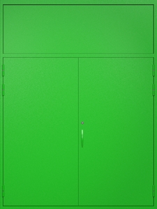 Технические ворота RAL 6038 с верхней вставкой Технические ворота RAL 6038 с верхней вставкой